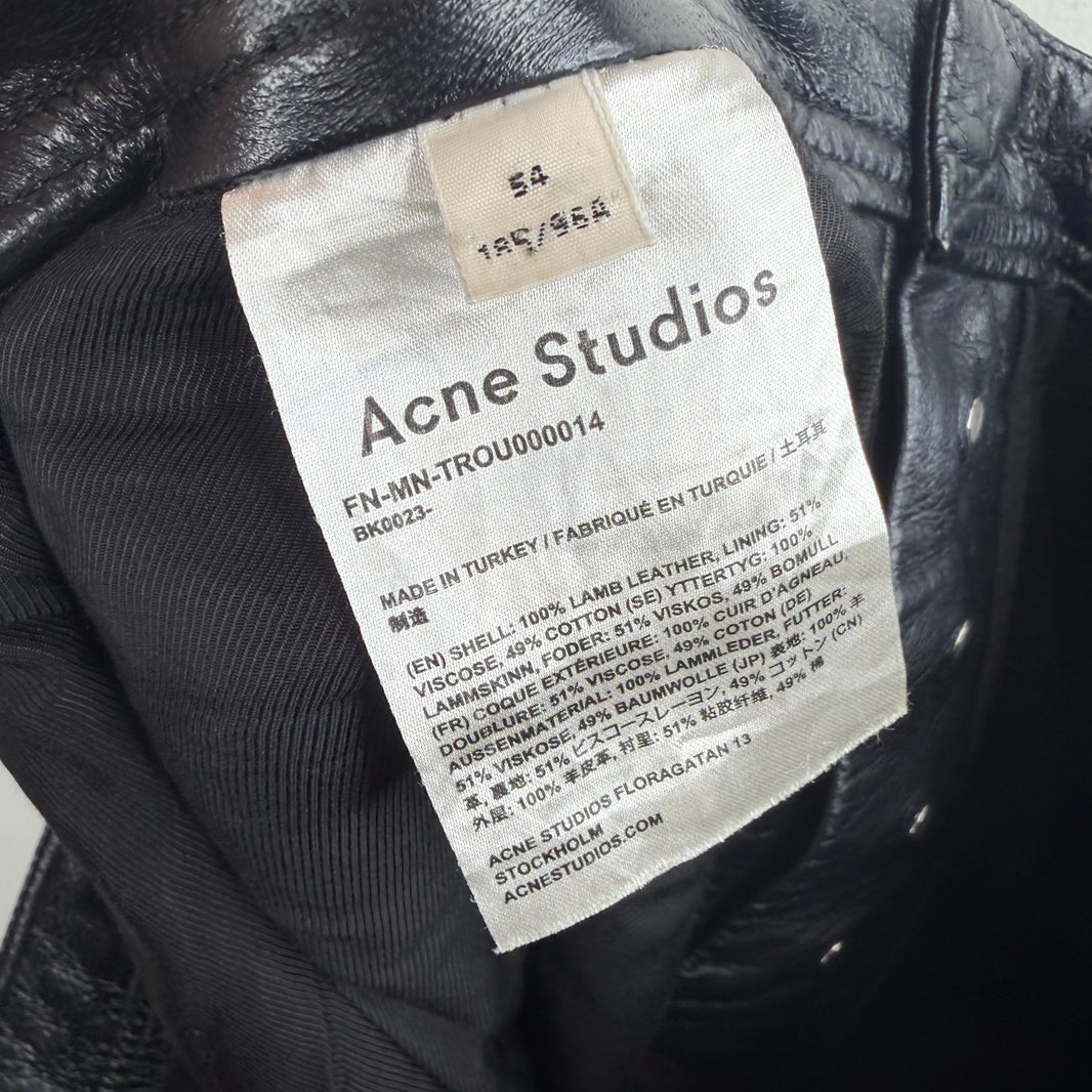 Acne Studios Black Leather Pants