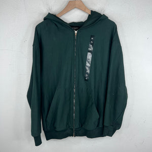 Balenciaga Sample Dark Green Size Sticker Zip Up Hoodie