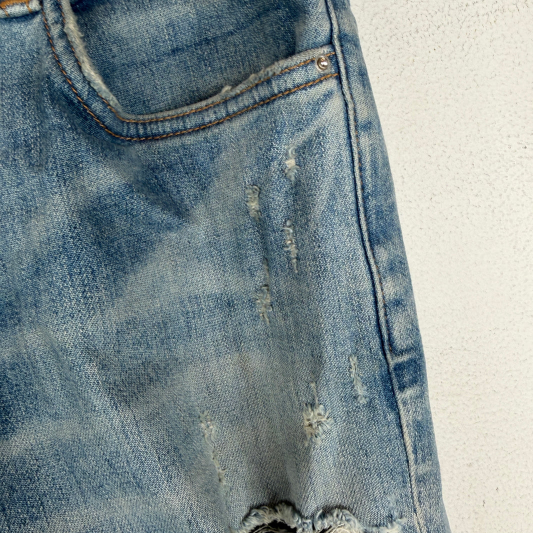 Amiri Distressed Blue Skinny Jeans