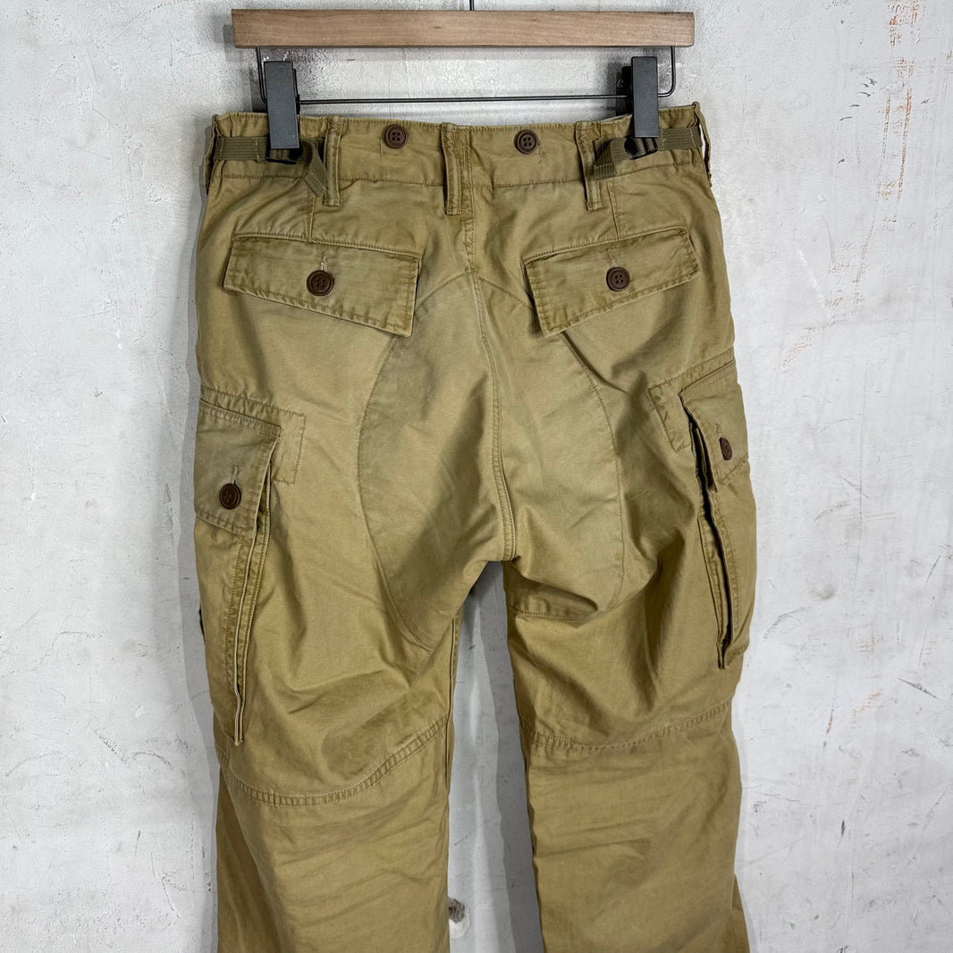 RRL Heavy Tan Zippered Cargos