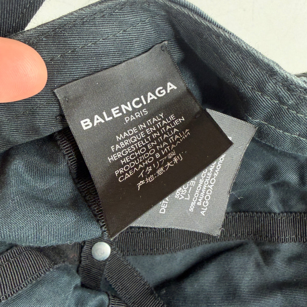 Balenciaga Black OG Logo Hat