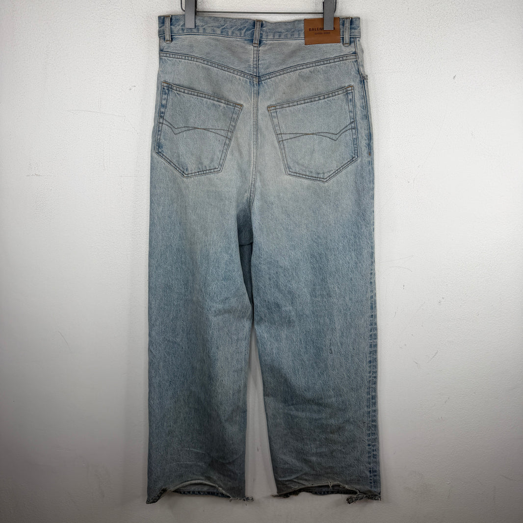 Balenciaga Garde Robe Blue Baggy Jeans