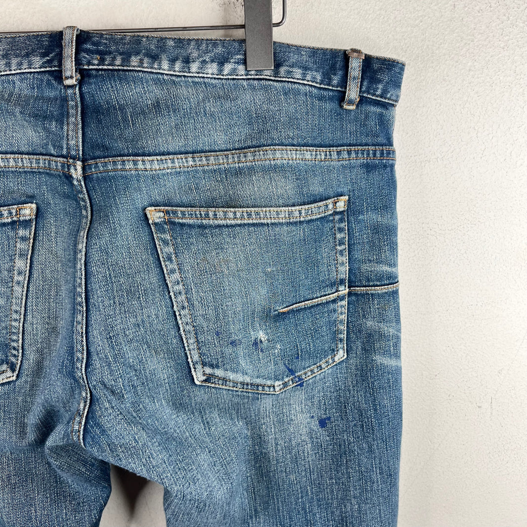 Dior Ink Me Paint Splatter Jeans
