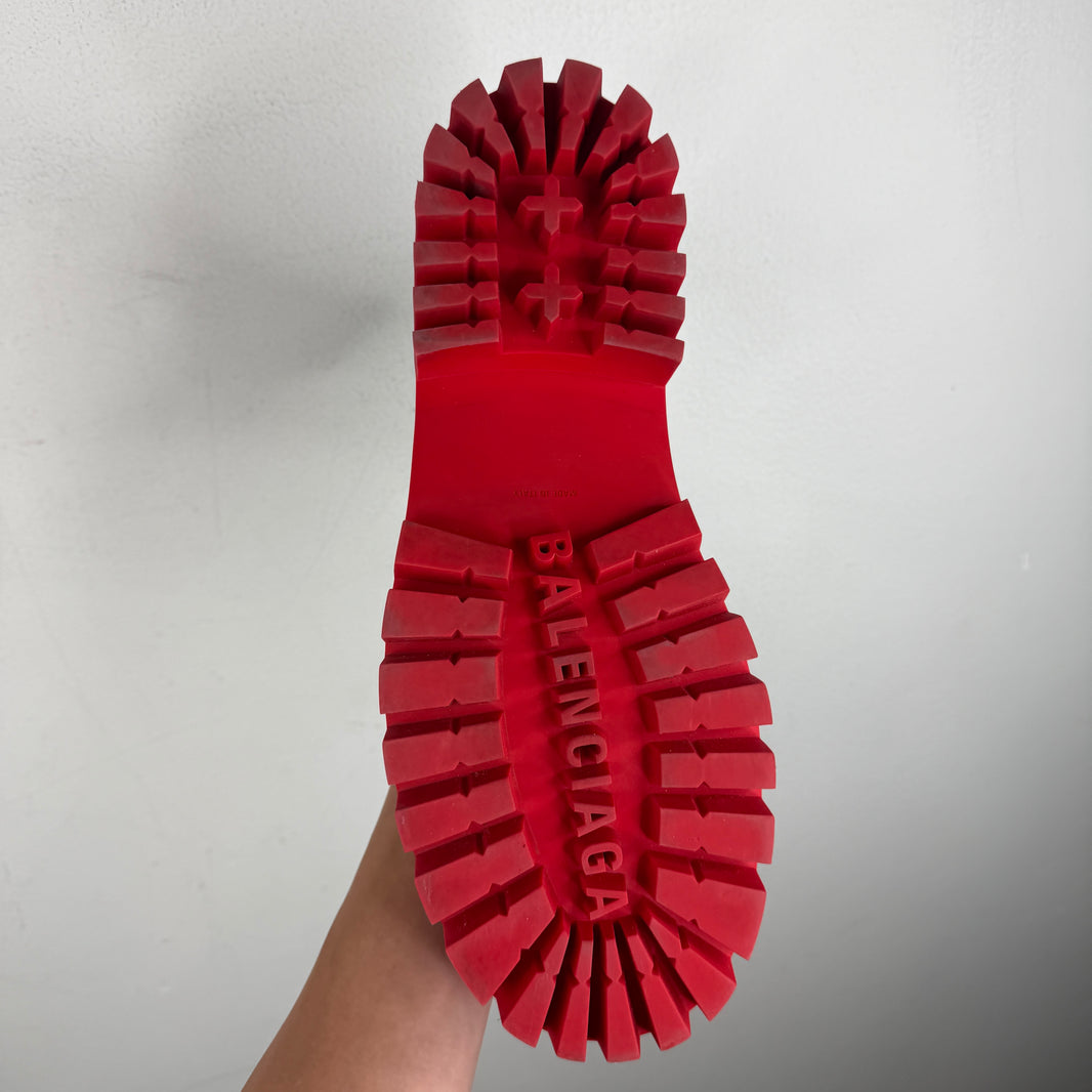 Balenciaga Red/Black Strike Boots