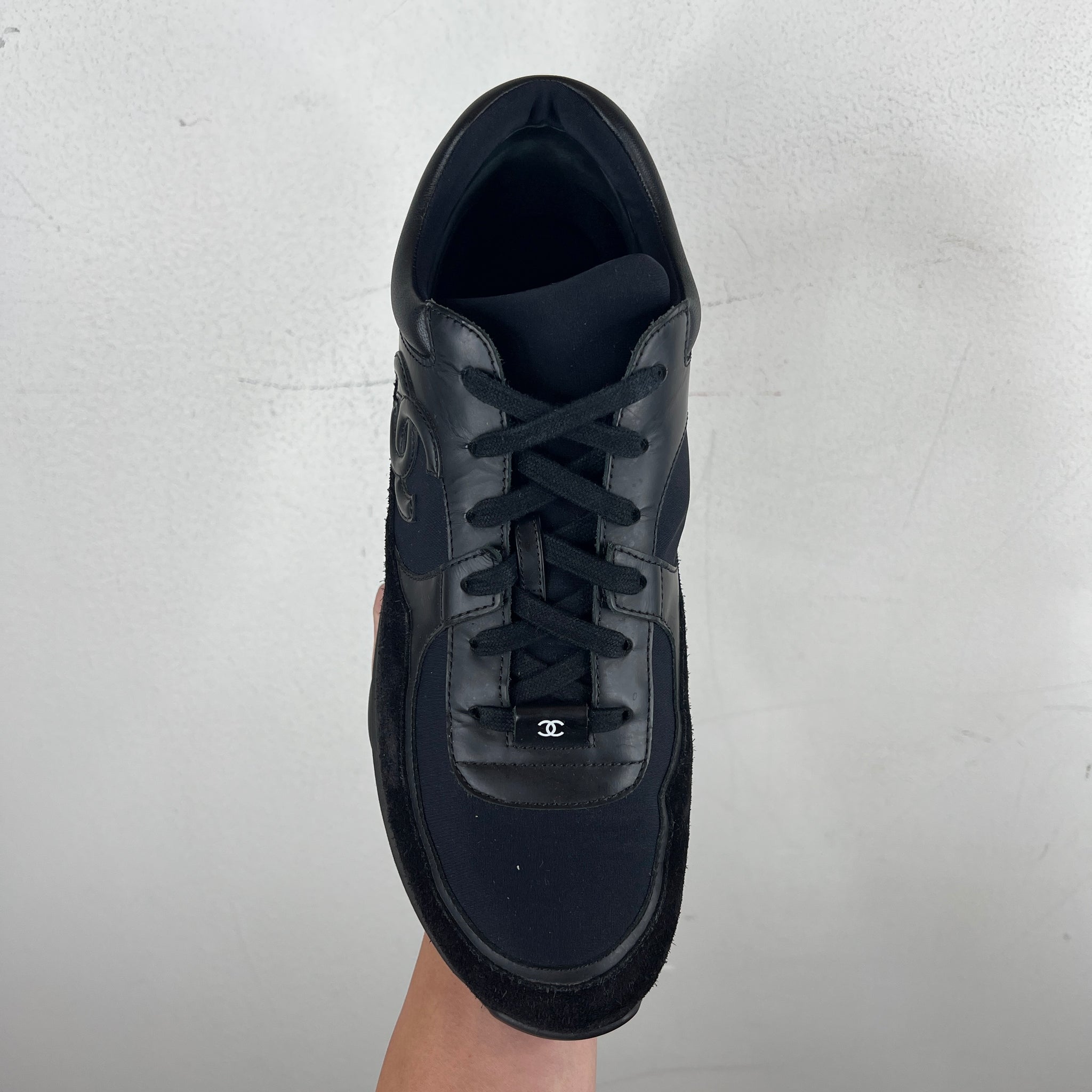 Chanel Black Interlock Logo Runners