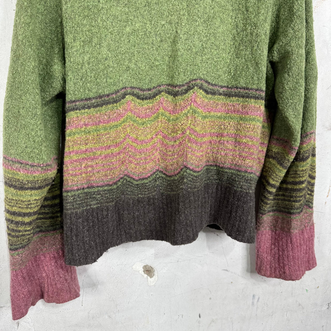 Kiko Kostadinov Striped Wool Ketras Hooded Sweater