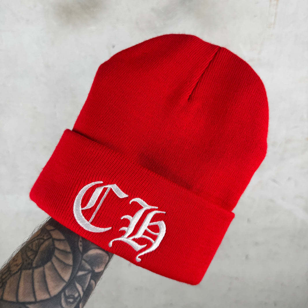 Chrome Hearts CH Red Beanie
