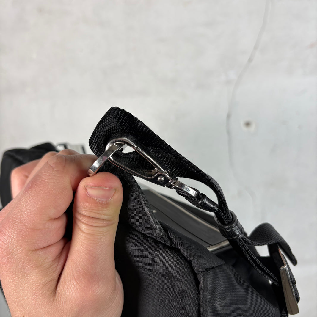 Prada Nylon Rubber Logo Sling Bag