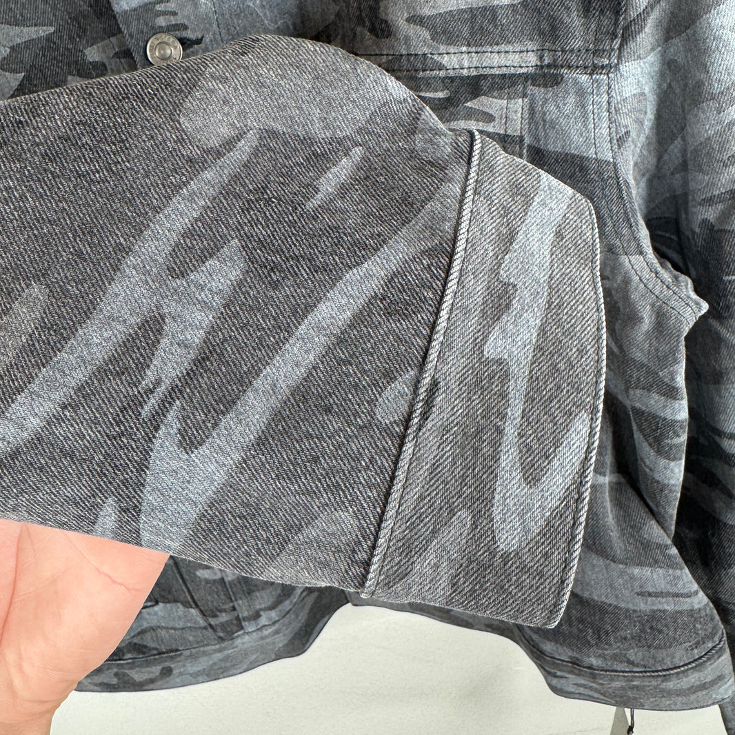 Balenciaga Gray Camo Denim Jacket