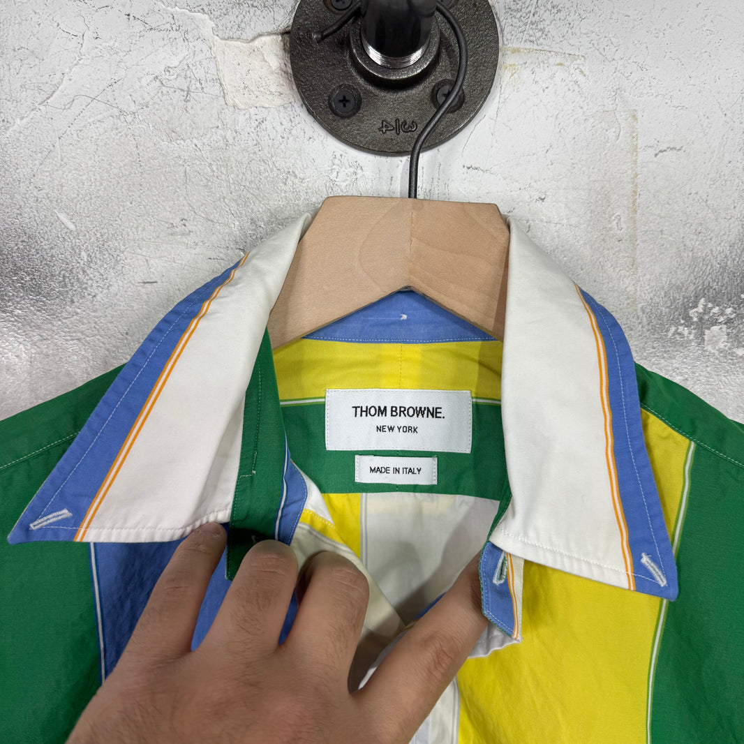 Thom Browne White Multi Striped L/S Shirt
