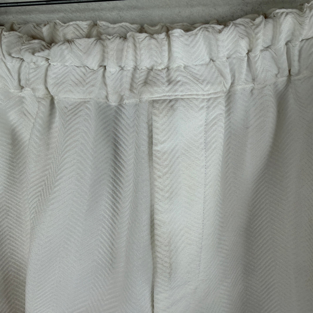 CDG White Pattern Balloon Shorts
