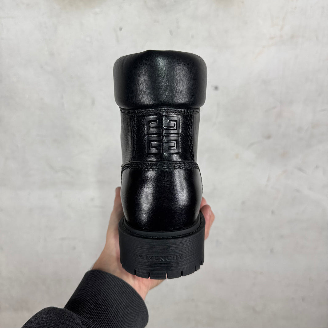 Givenchy Black Leather Work Boots