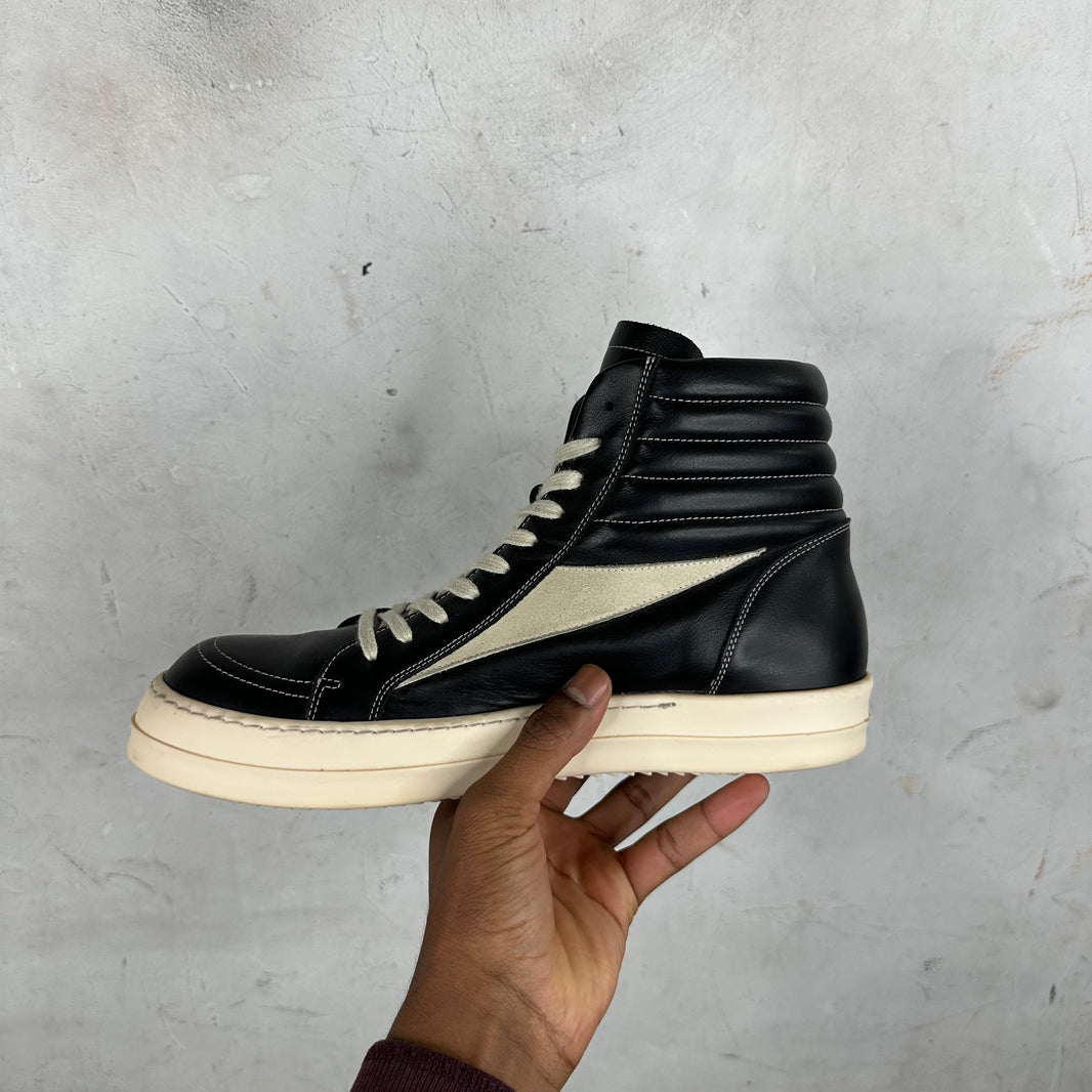 Rick Owens Leather High Vans