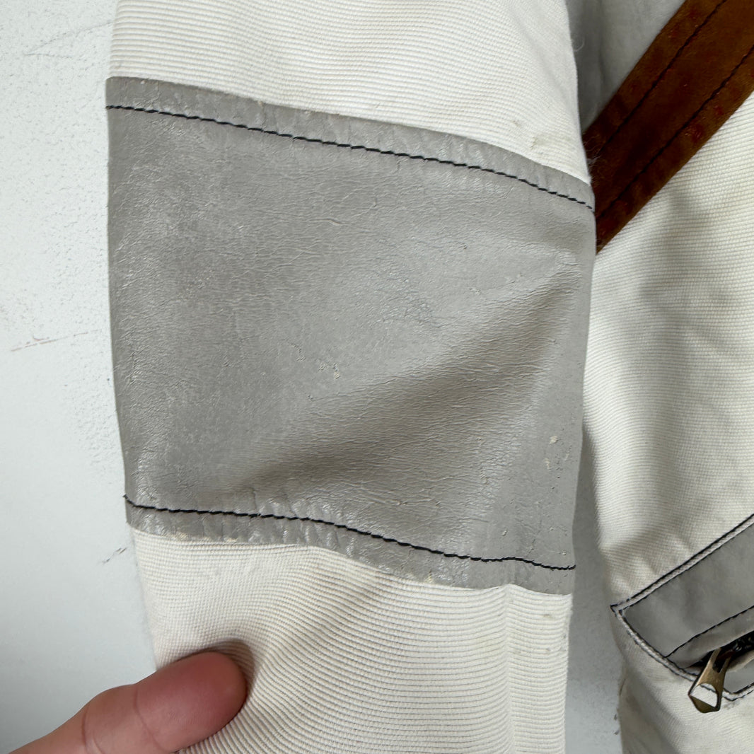 Armani Jeans Leather Split Biker Jacket