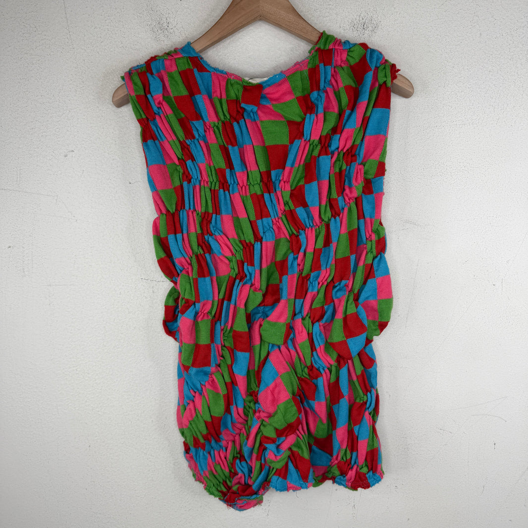 CDG Runway Multicolor Pinched Sleeveless Sweater