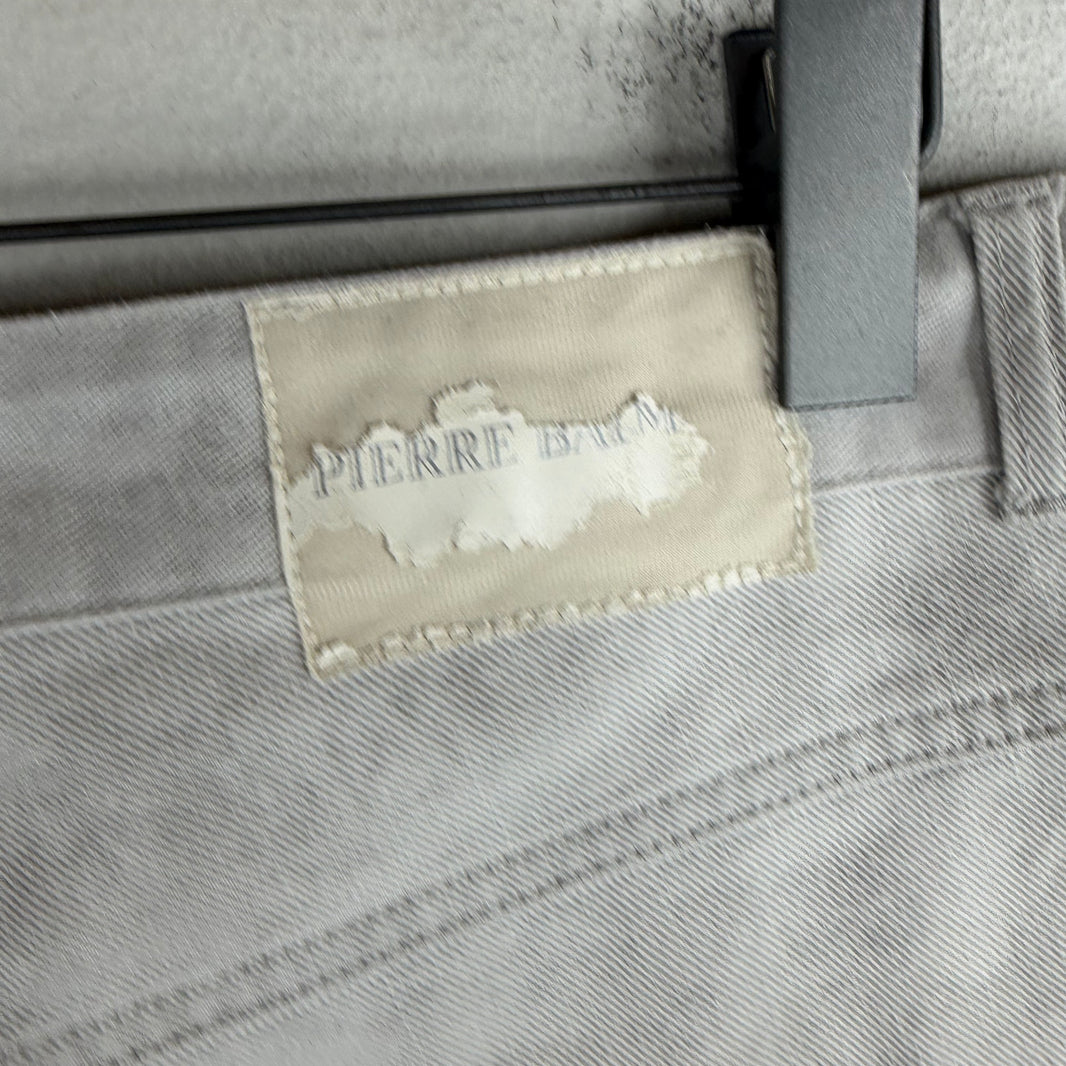 Pierre Balmain Gray Biker Denim Jeans