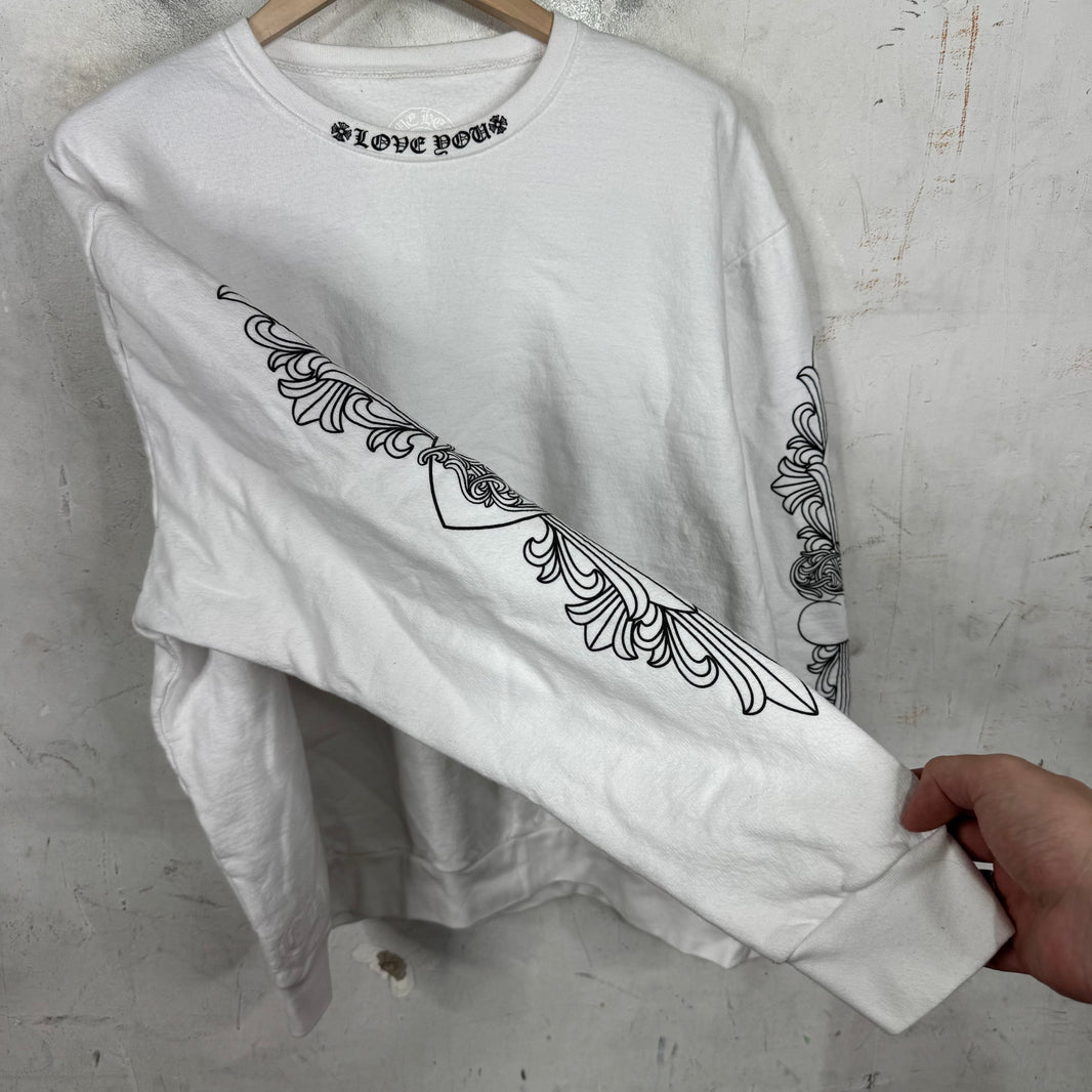 Chrome Hearts Love You Heart Crewneck