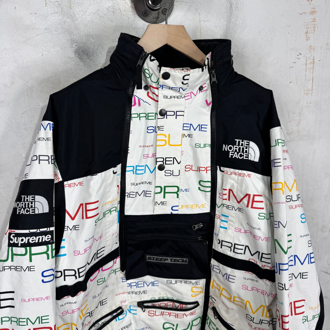Supreme x TNF Multitcolor Script Steep Tech Jacket