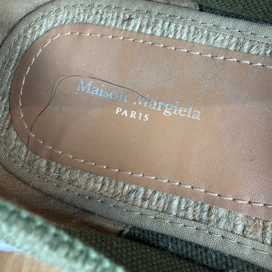 Margiela Canvas Espadrilles Tabi Slip On Shoes