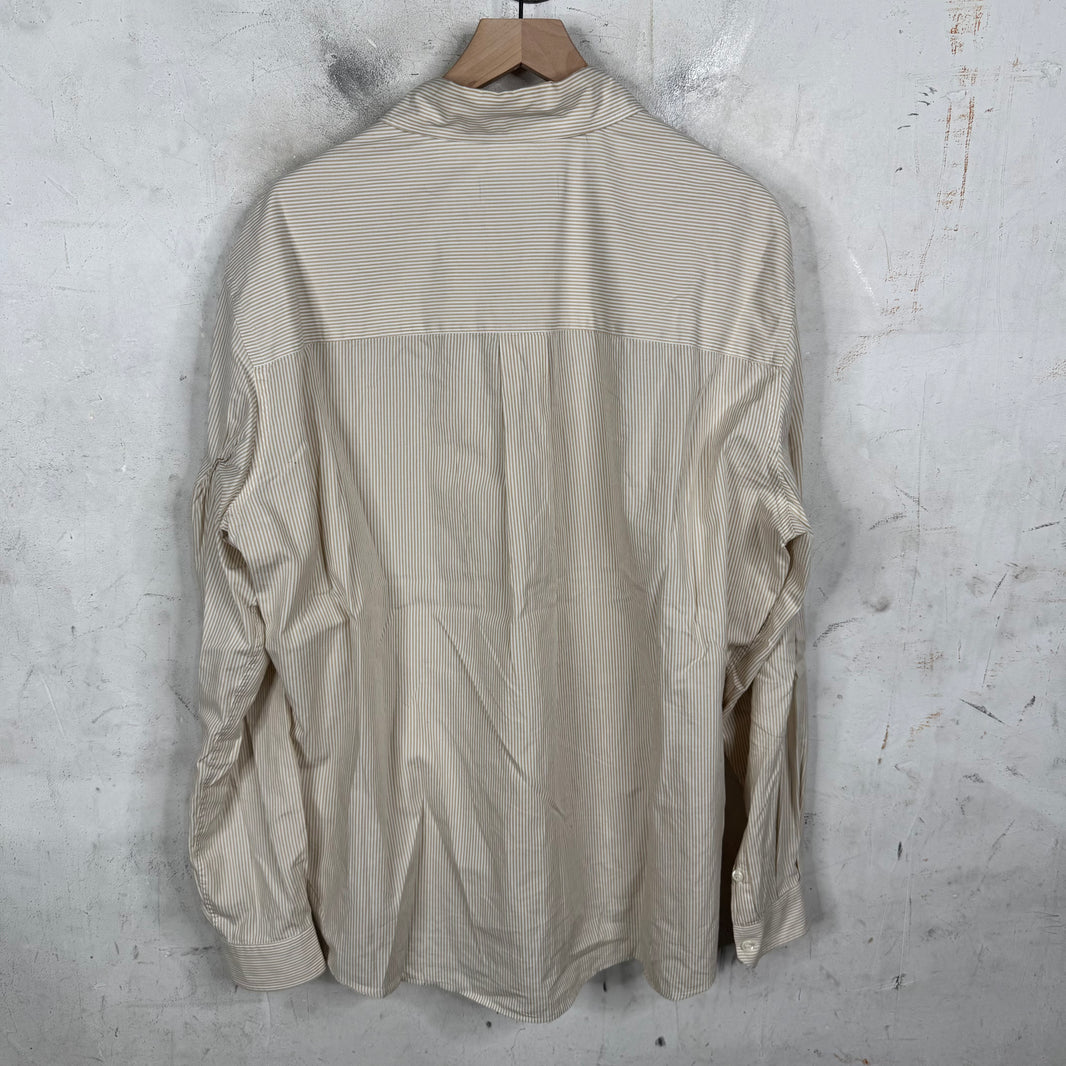 424 Striped Pinched Button-Up Shirt