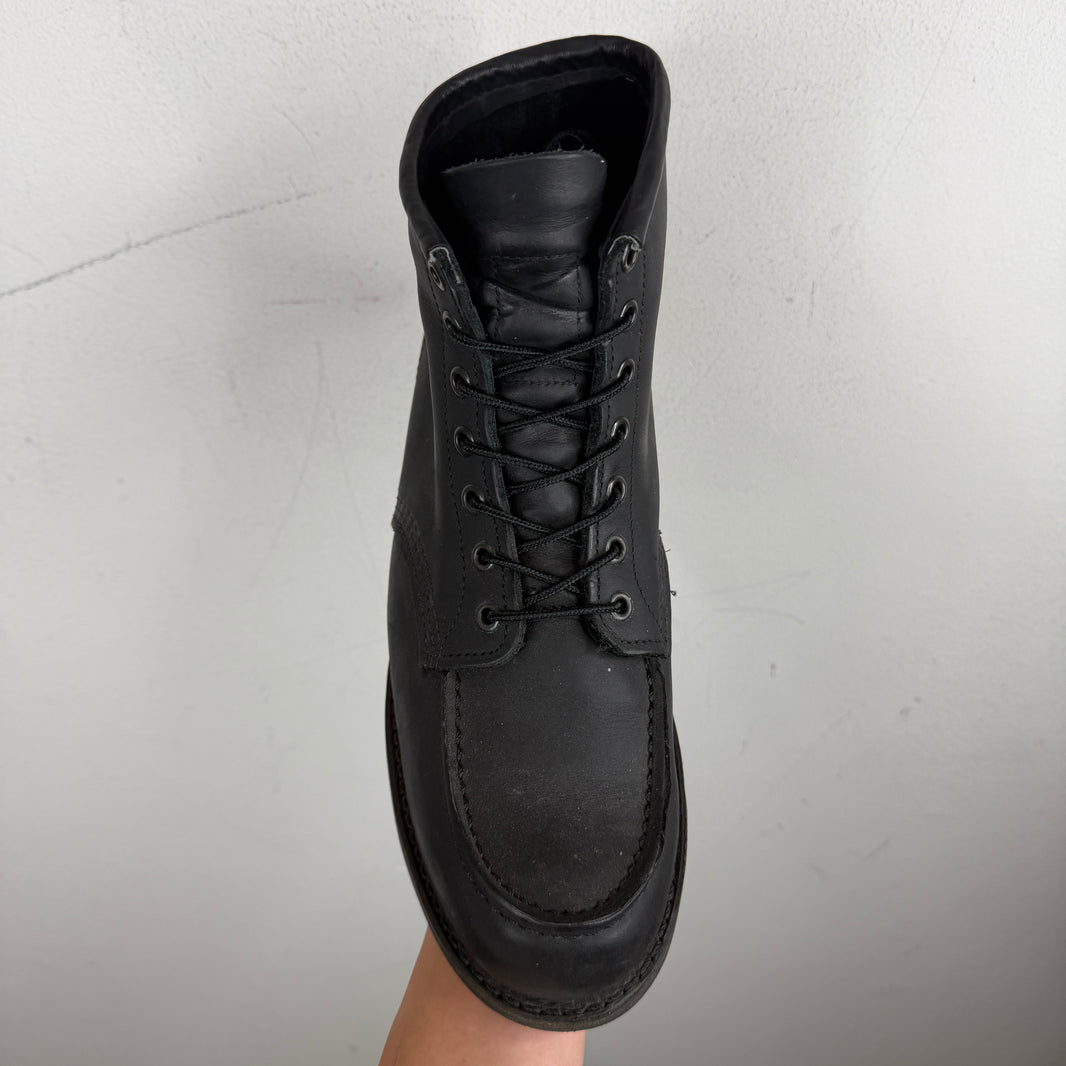 Red Wing Black Leather Moc Boots