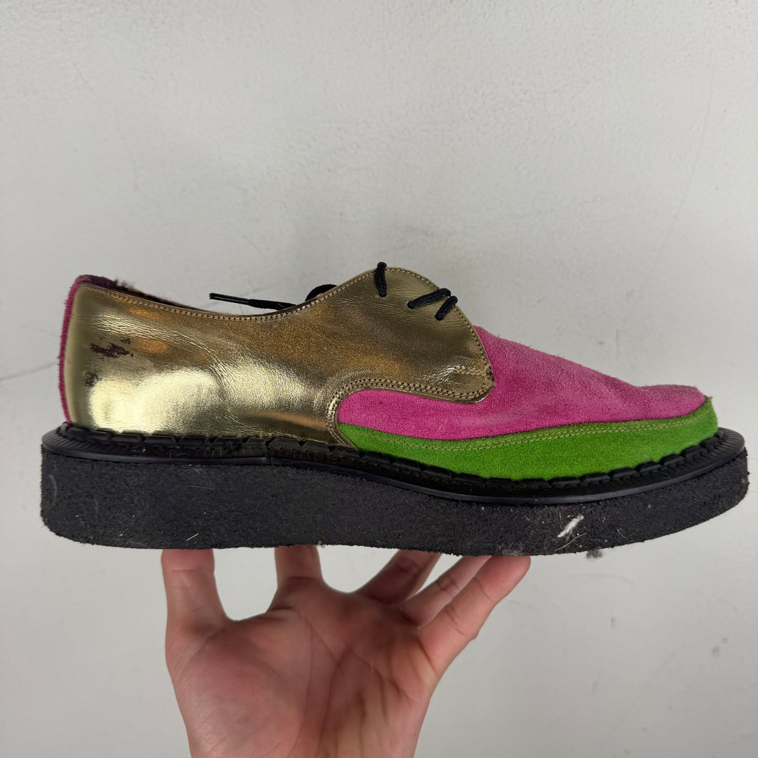 CDG George Cox Gibson Suede Leopard Derbys