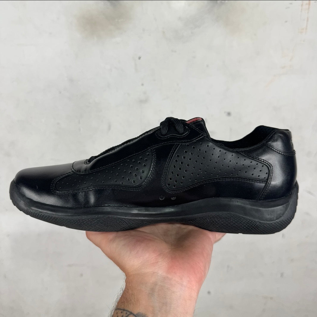 Prada Perforated Black Leather America Cups