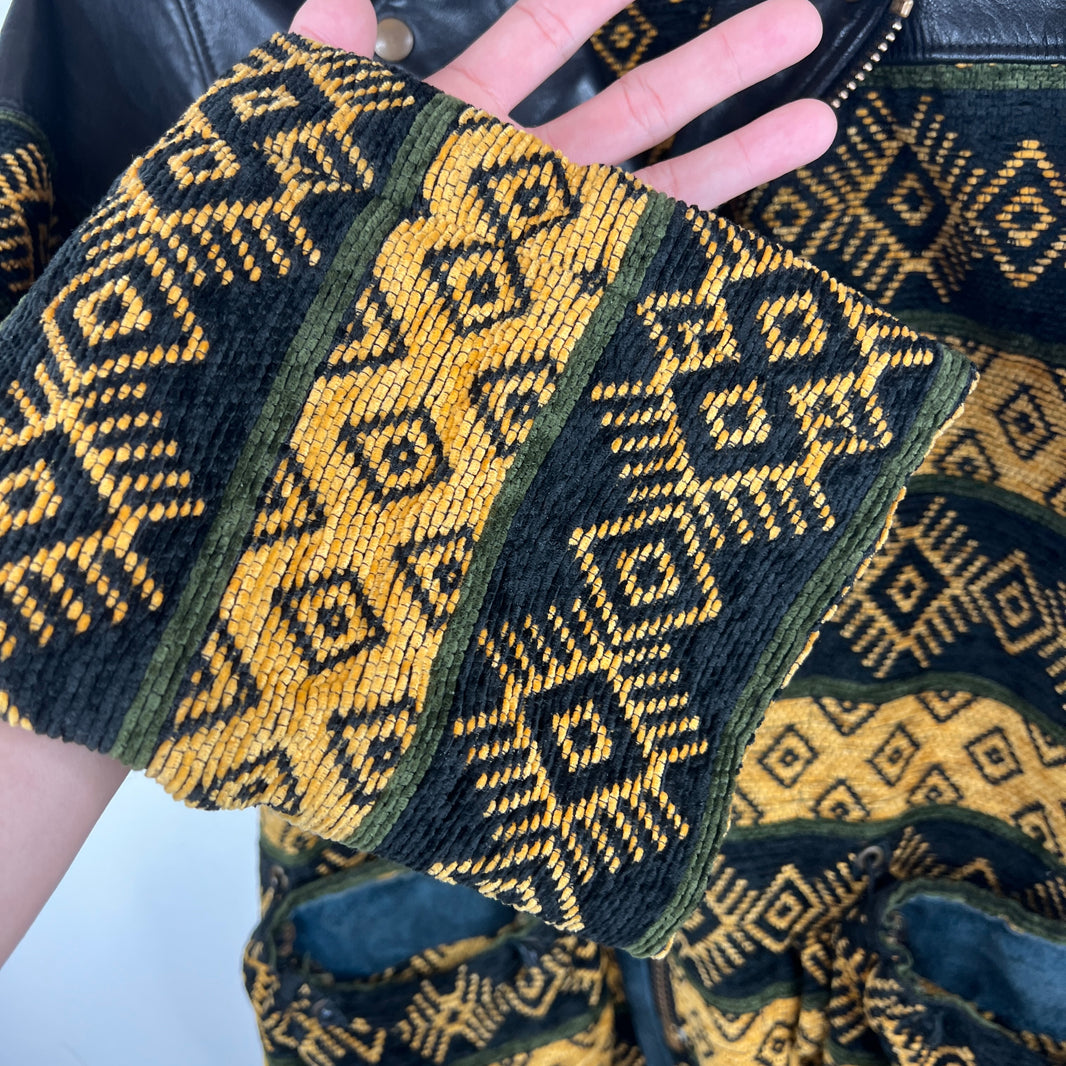 Blackmeans GJ23-9 Riders Woven Leather Jacket