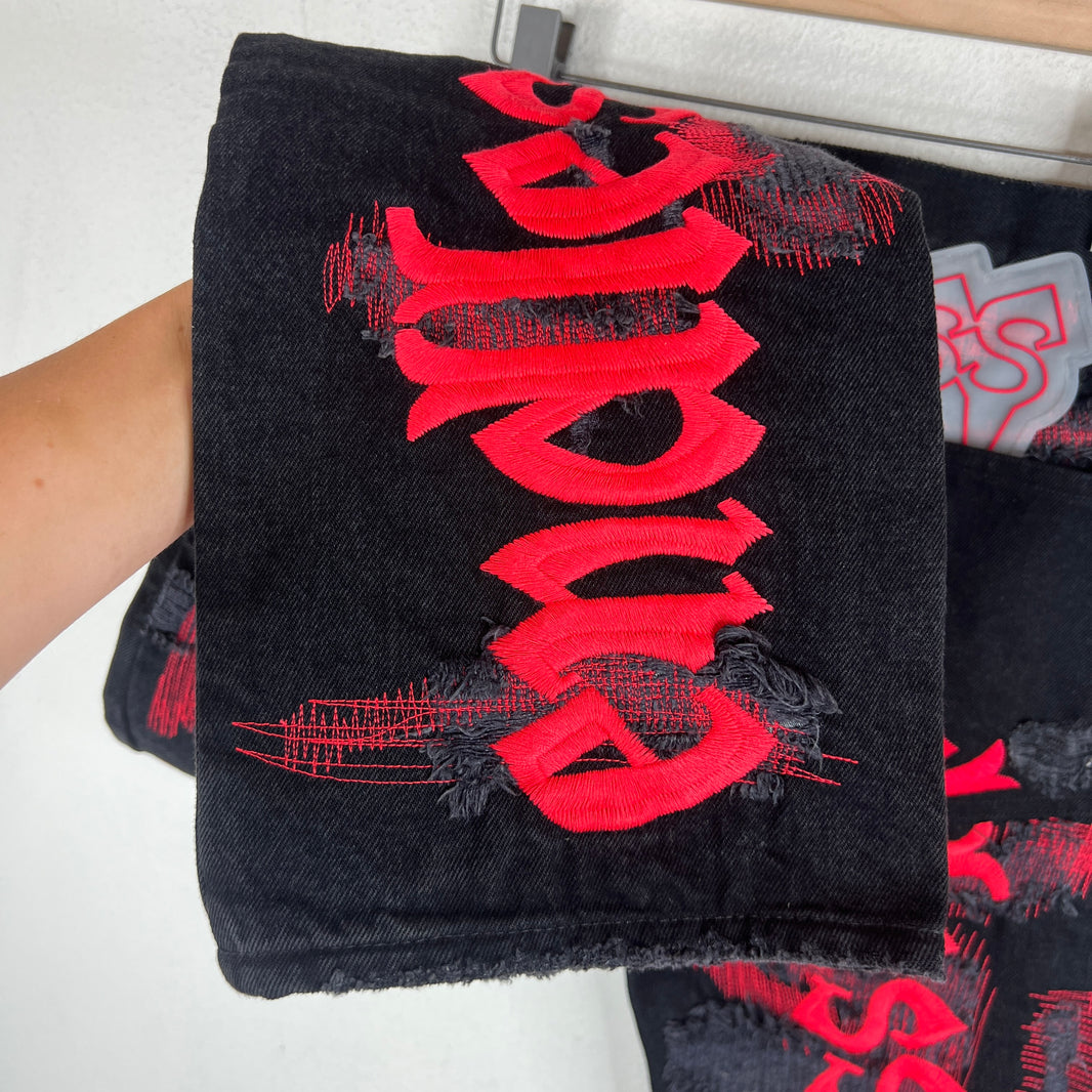 Endless Denim Red Logo Denim Jeans