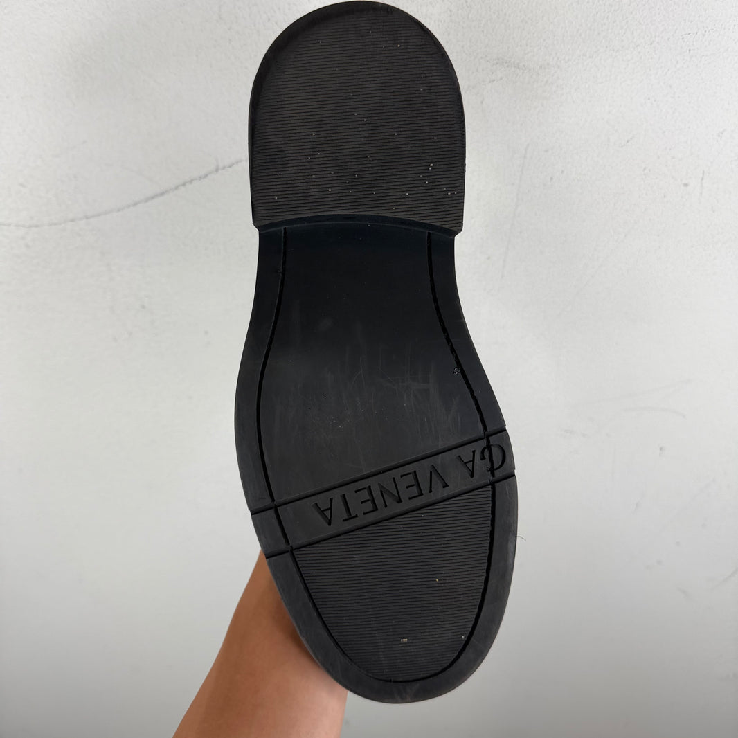 Bottega Veneta Black Leather Loafers