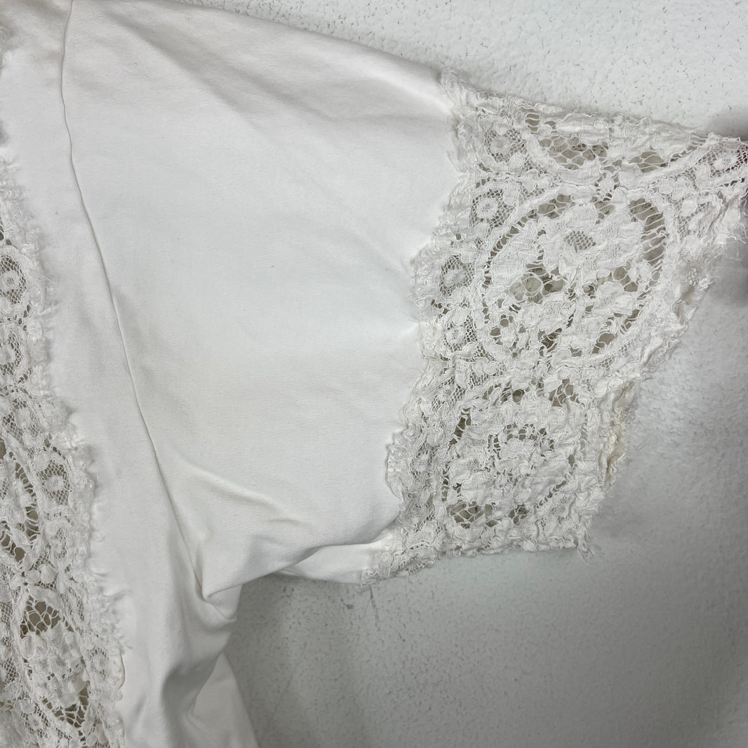 Dolce & Gabanna Floral Lace Hybrid T-Shirt