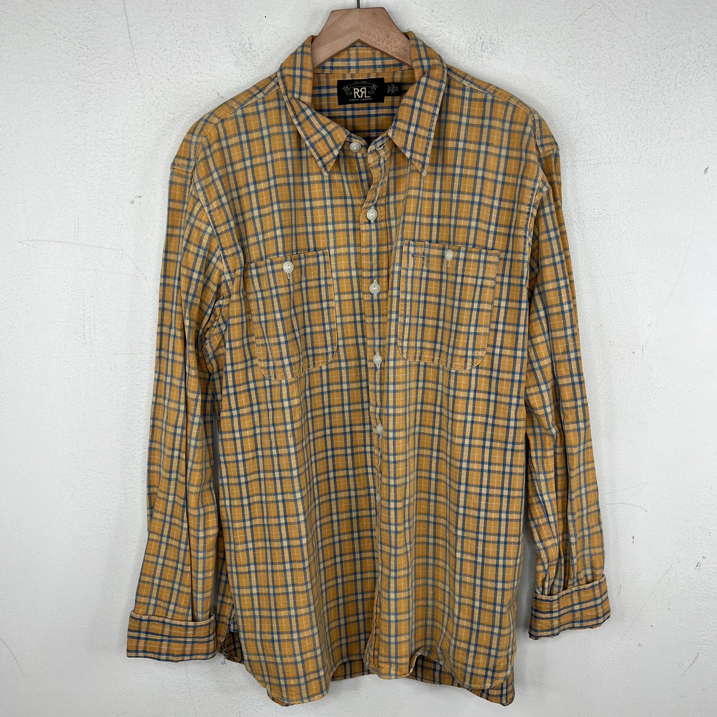 RRL Yellow/Blue Checkered Flannel – www.Lukes.store