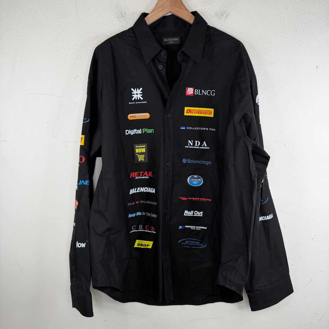 Balenciaga Sample Business Logos L/S Shirt