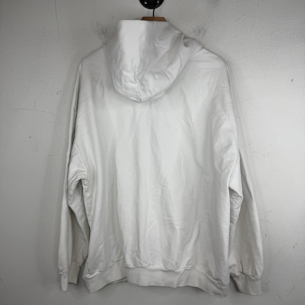 Balenciaga White Energy Label Zip Up Hoodie