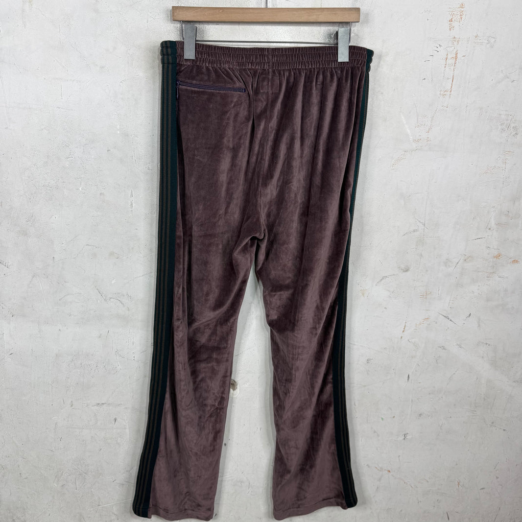 Needles Burgundy Velvet Track Pants