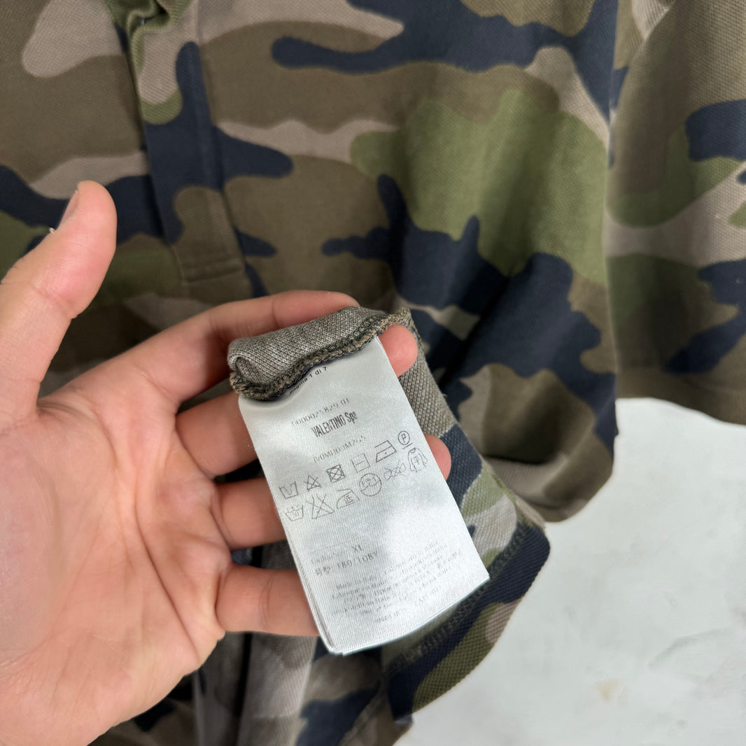 Valentino Camo Stud Polo