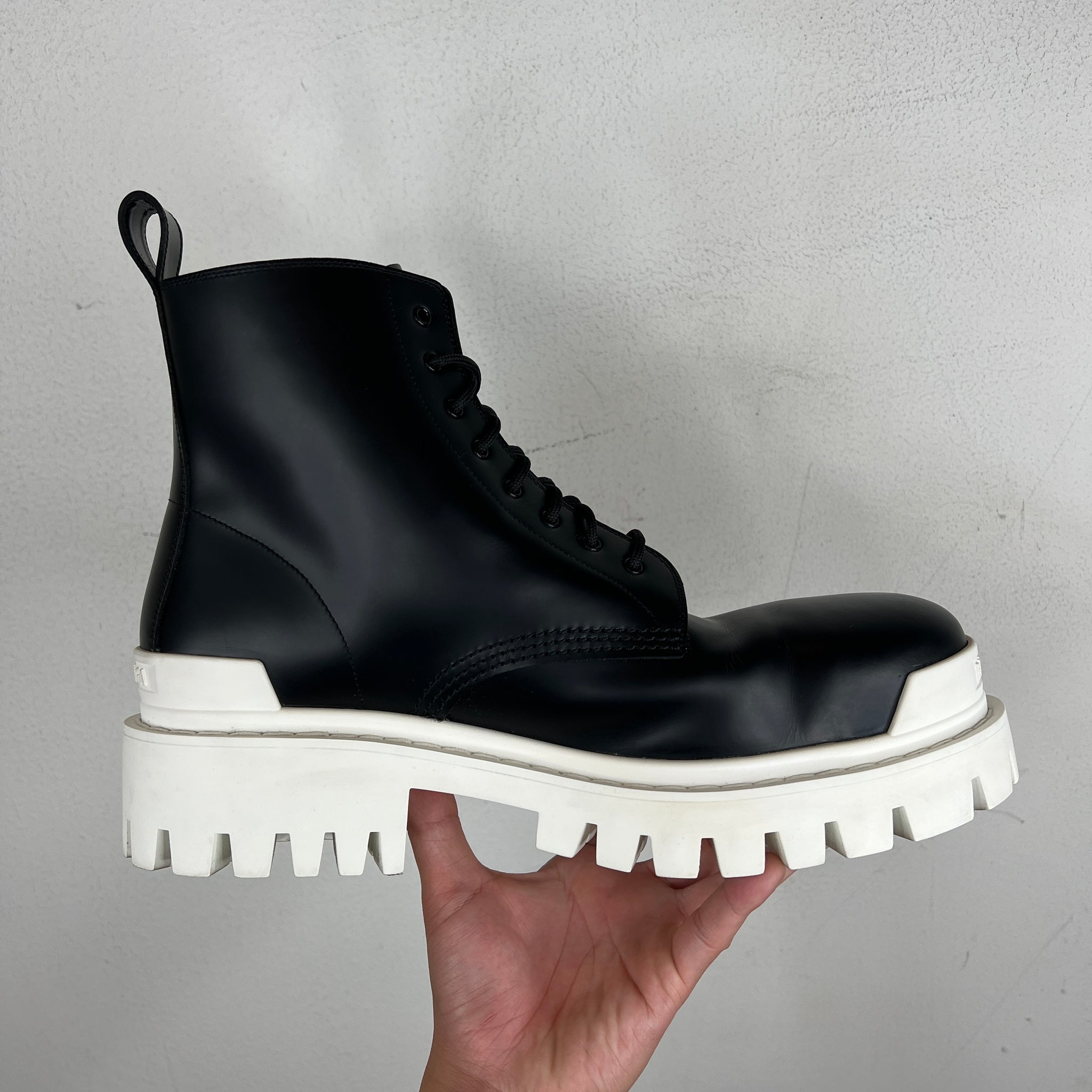 Balenciaga Black/White Strike Boots