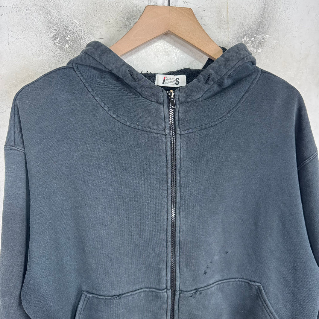 Issey Miyake IS Sport Distressed Zip Hoodie