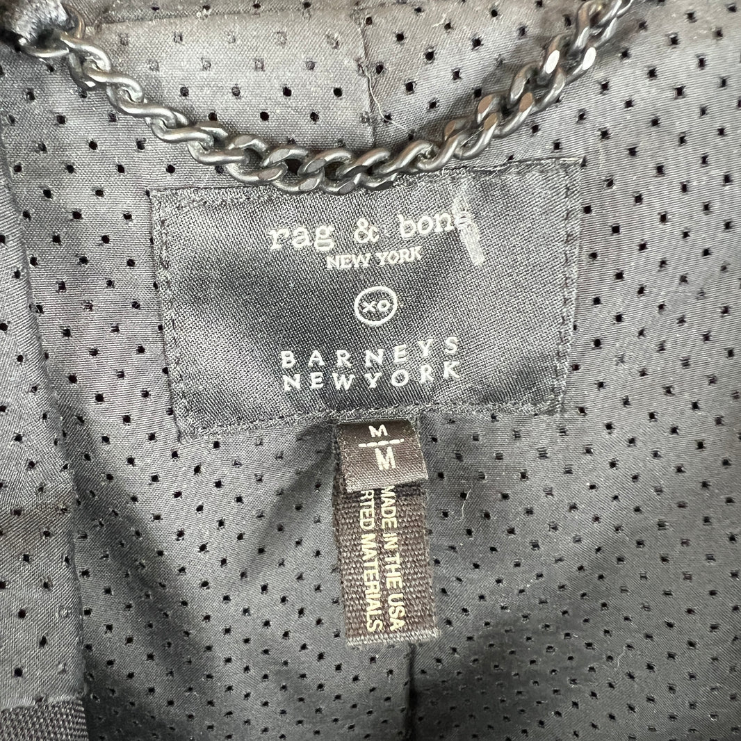 Rag & Bone Black Nylon Fishtail Jacket