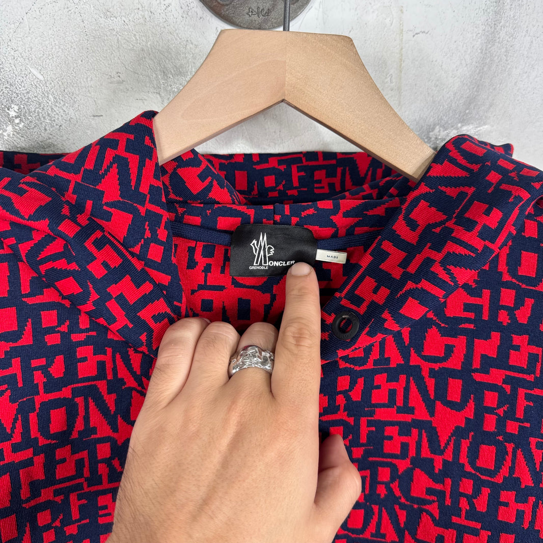 Moncler Grenoble AOP Text Hoodie