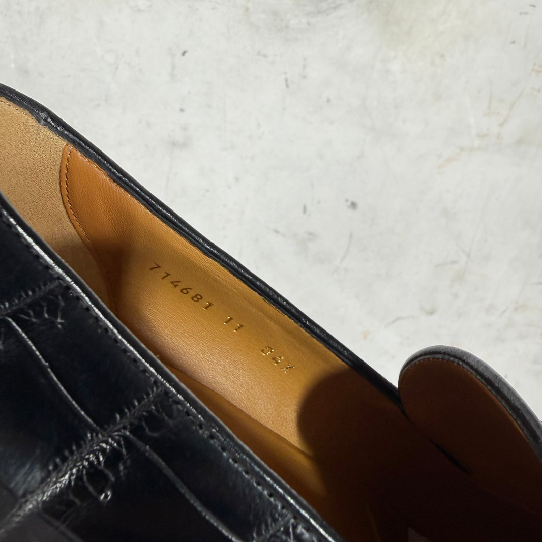 Gucci Croc Tasseled Loafers DS