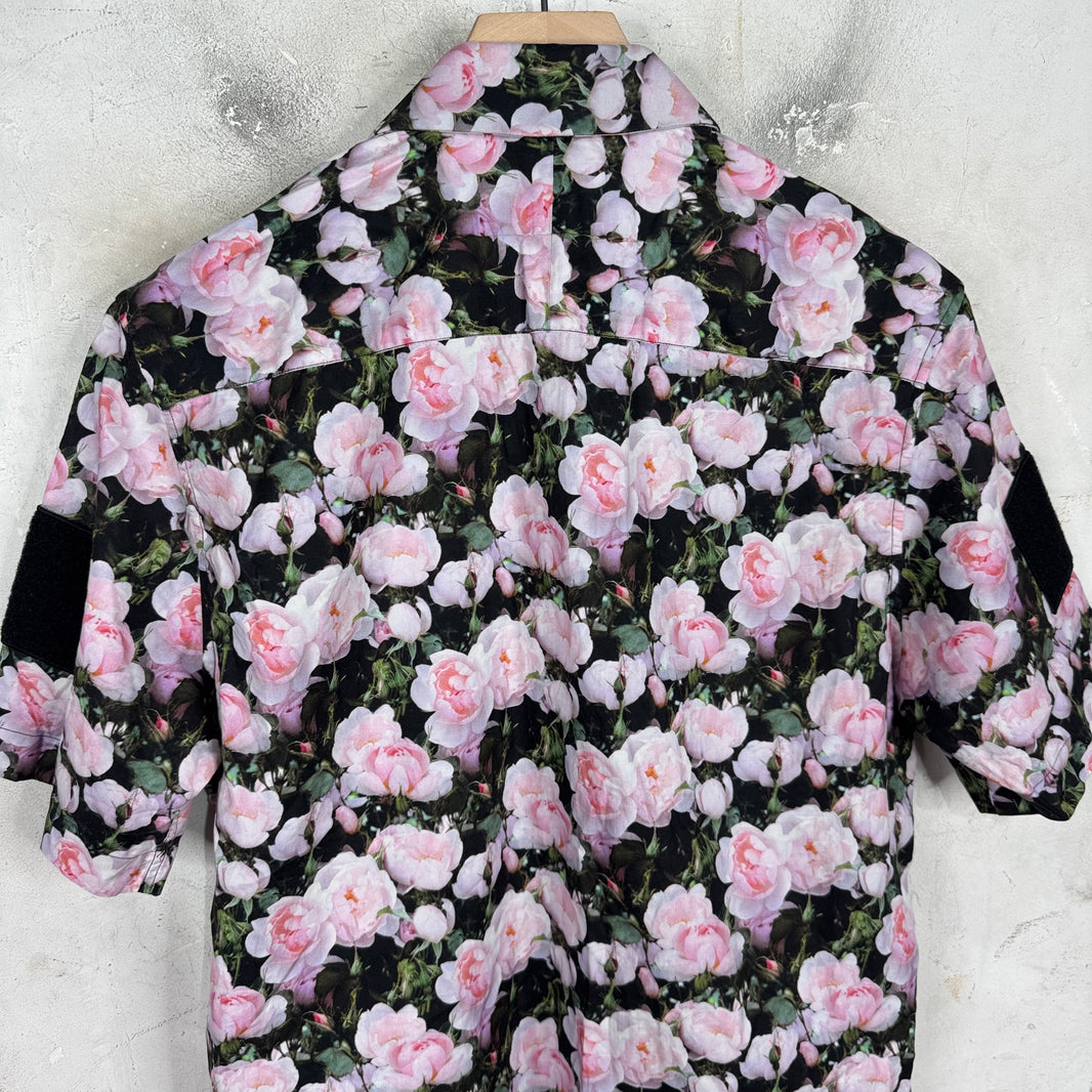 Givenchy Floral Print SS Military Patch Shirt