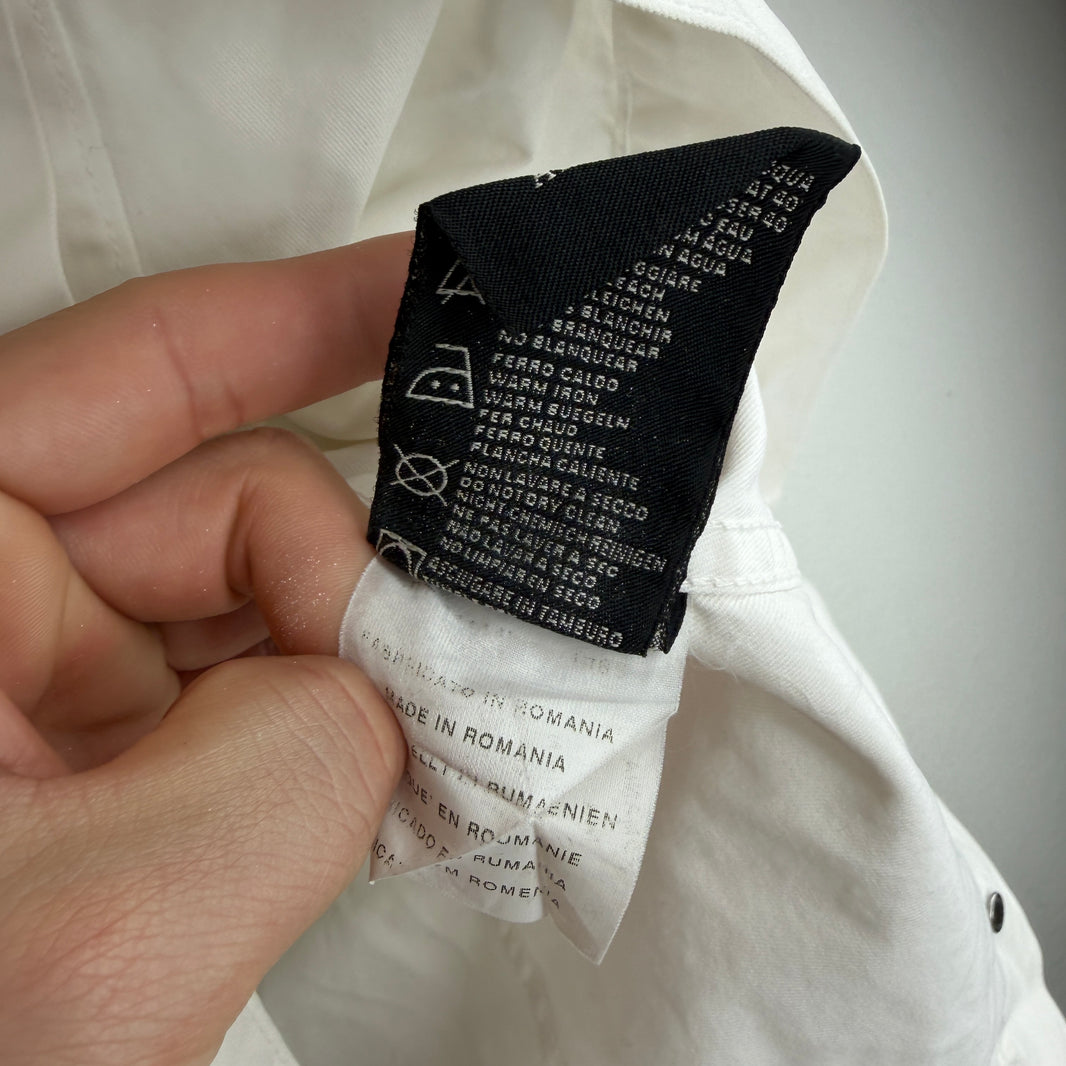 Stone Island White Button Up Jacket