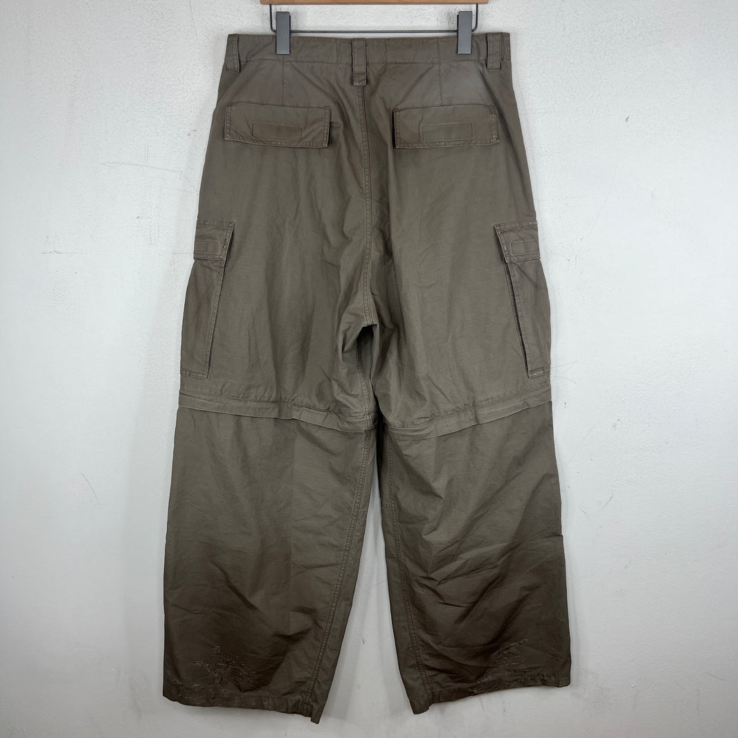 Balenciaga Brown Convertible Cargo Pants