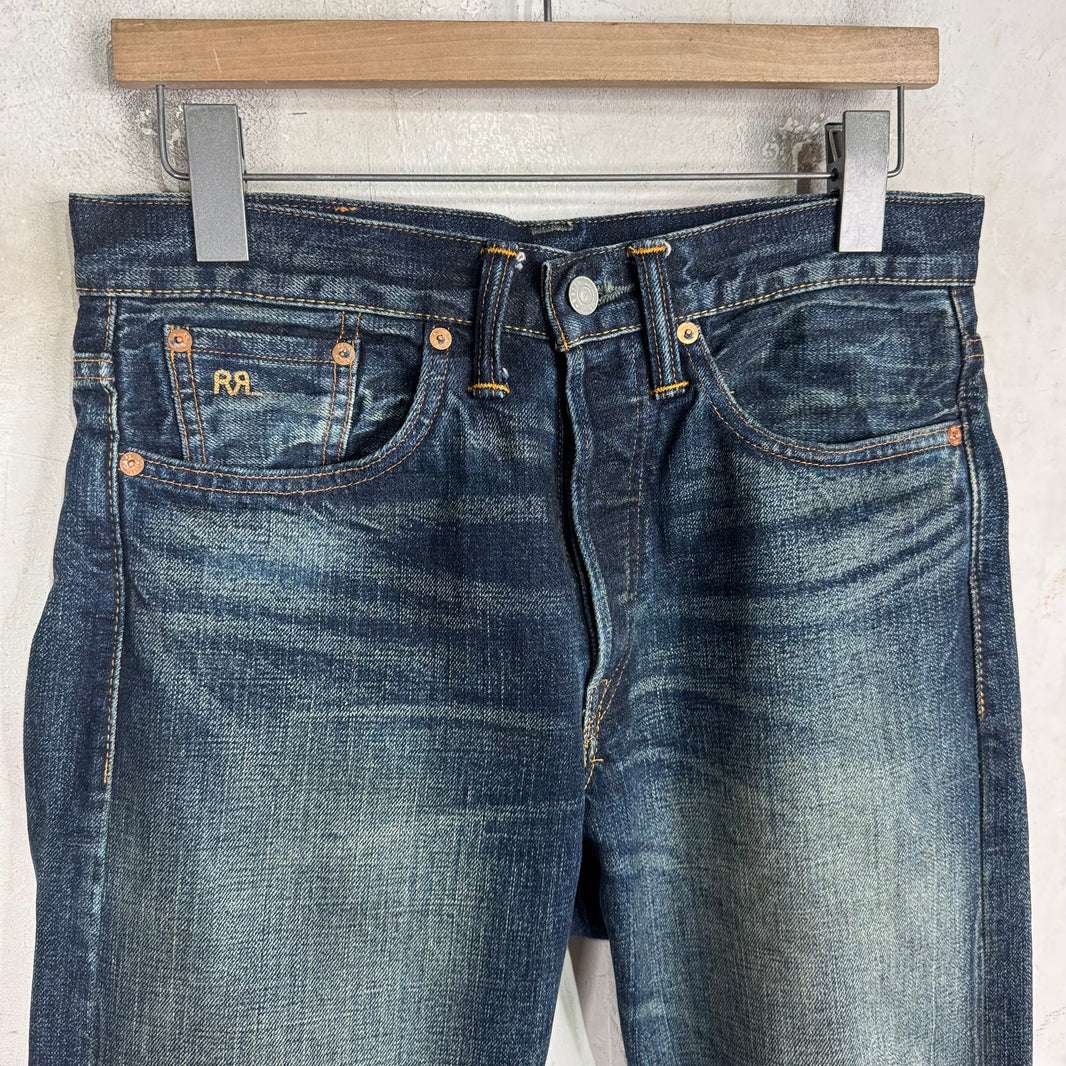 RRL Dark Wash  Whiskered Straight Jeans