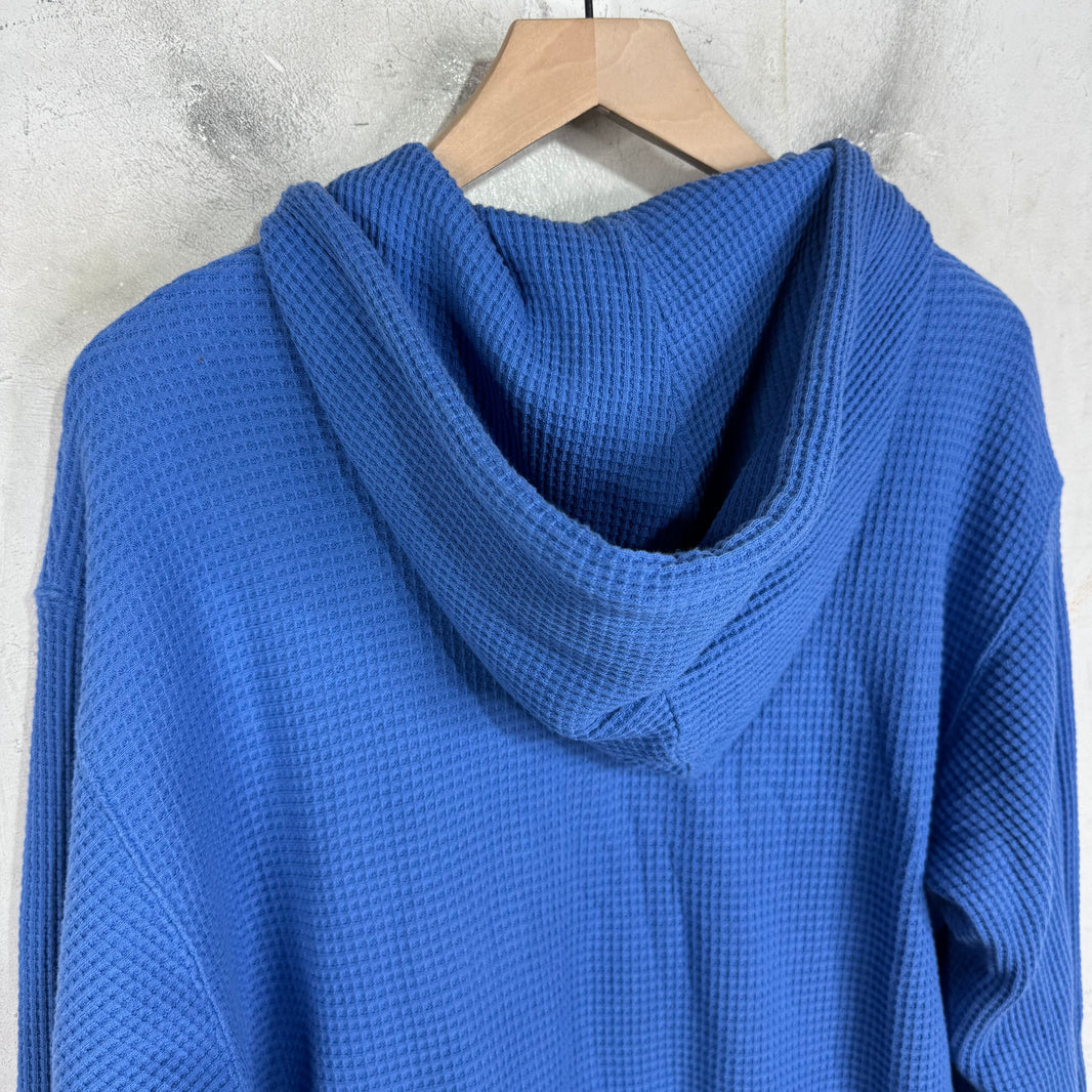 Stussy Blue Waffle Zip Hoodie