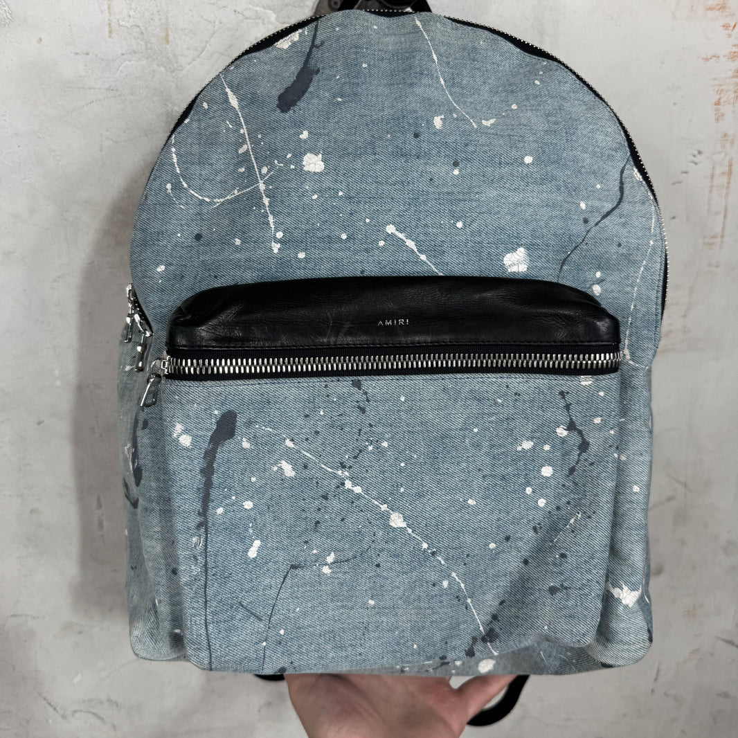 Amiri Painted Denim Backpack