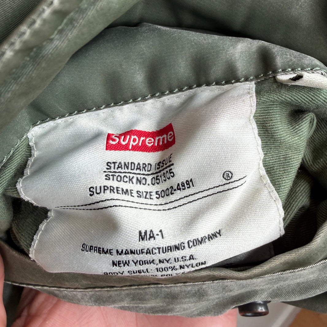 Supreme Denim Sleeve MA-1 Jacket