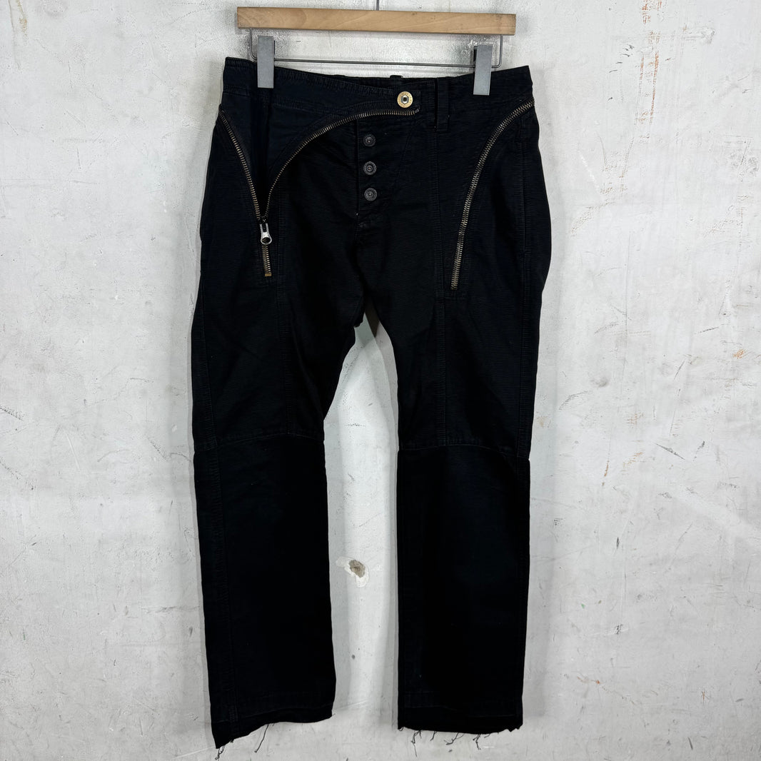 Armani Double Air-cut Zipper Pants