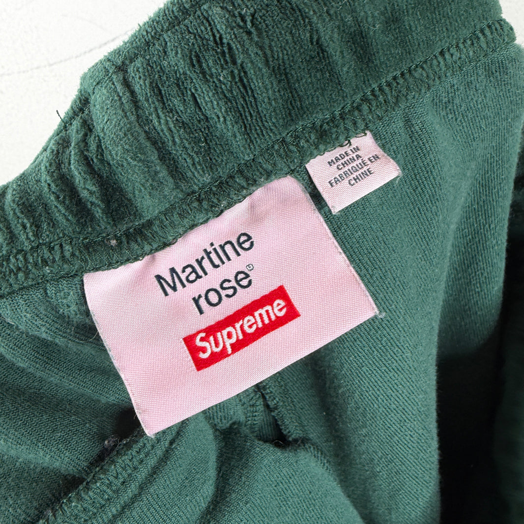 Martine Rose Supreme Green Velour Track Pants